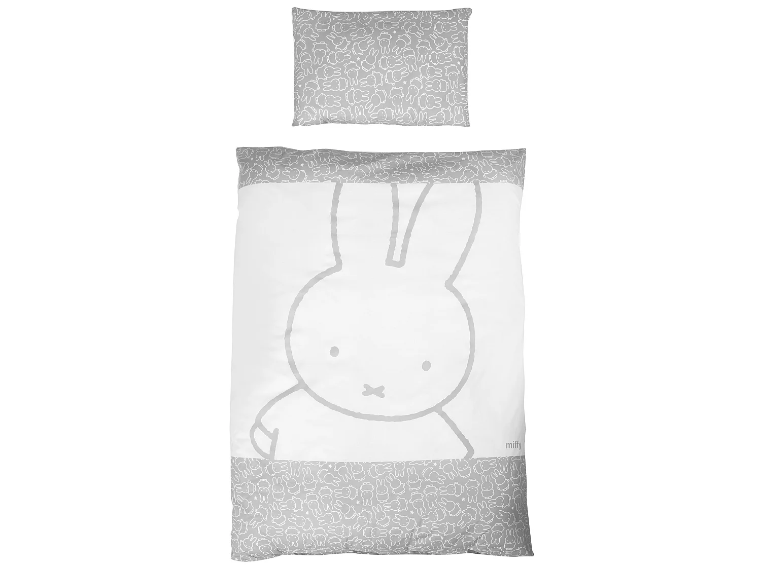 Bettwäsche Miffy Grau für Babys und Kinder