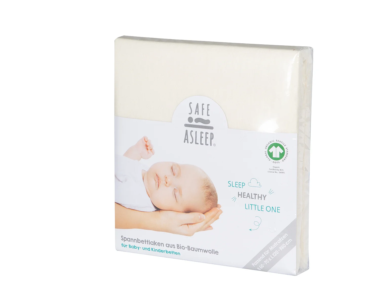 Drap Housse en Jersey Doux en Blanc Laine pour Matelas Bébé 70x140 cm et 60x120 cm