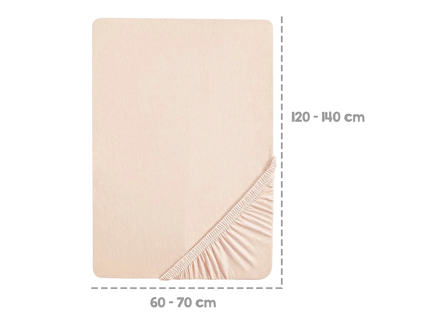 Drap-housse en coton biologique Frosty Almond pour matelas bébé 40x90cm - 70x140cm