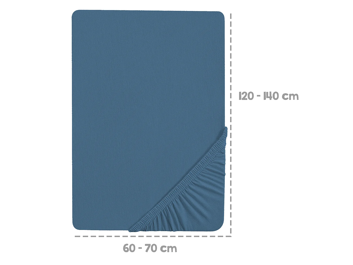 Drap-housse en Coton Biologique roba Seashells Indigo pour Matelas de Lit Bébé