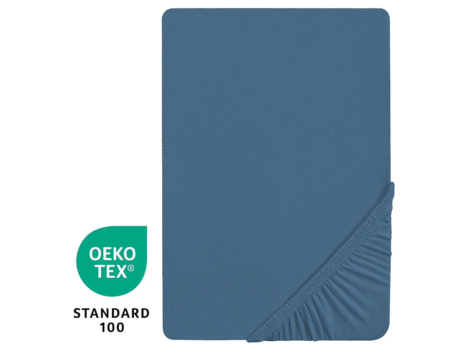 Drap-housse en Coton Biologique roba Seashells Indigo pour Matelas de Lit Bébé