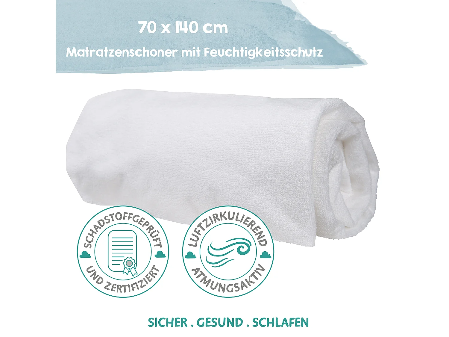 Protetor de Colchão Impermeável para Berços roba 'safe asleep®' - Respirável e Antialérgico