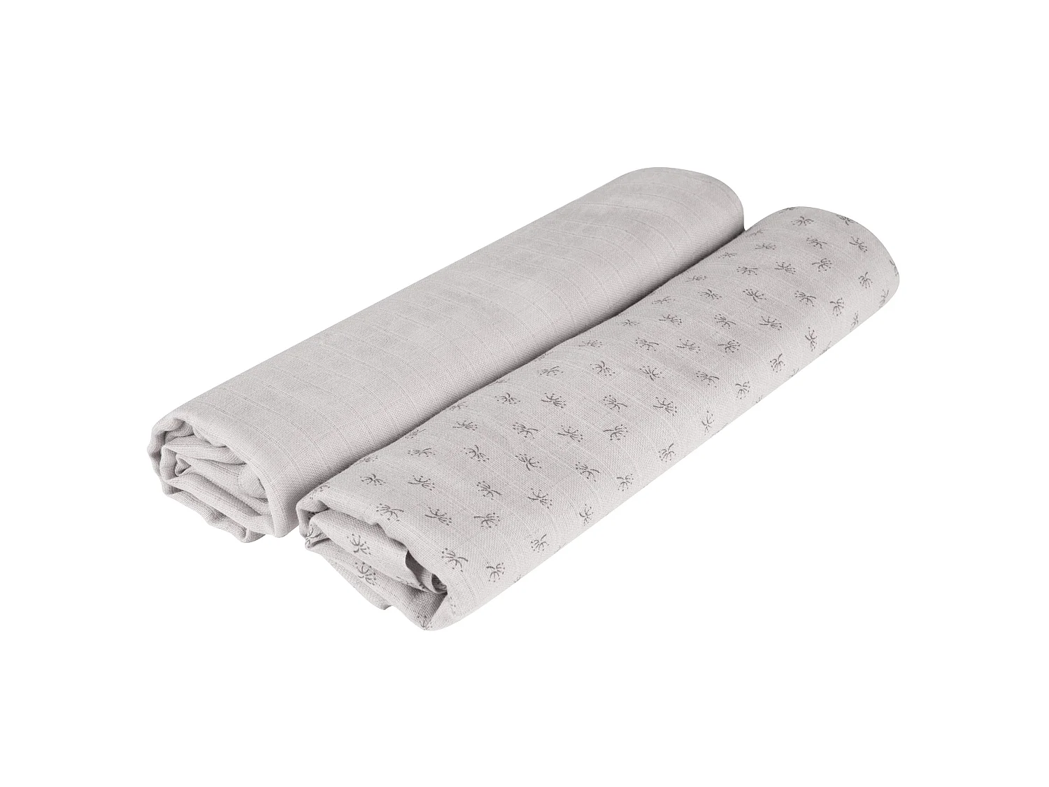 Ensemble de 2 pièces Roba Organic Puck- et Stilltuch 'Lil Planet' en gris argenté - Coton biologique, Absorbant