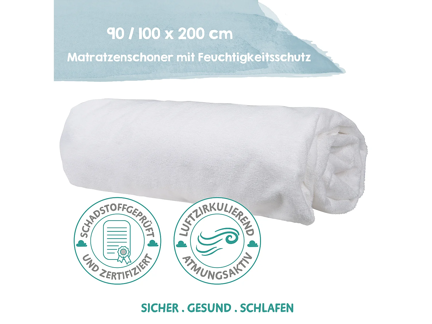 Protège-matelas imperméable Roba 'Safe Asleep' avec protection contre l'humidité
