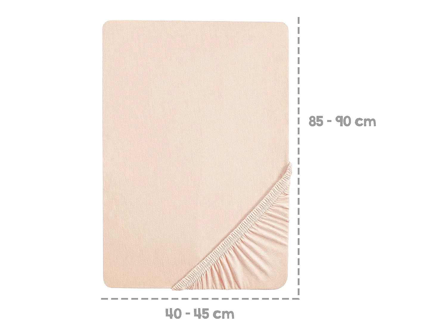 Drap-housse en coton biologique Frosty Almond pour matelas bébé