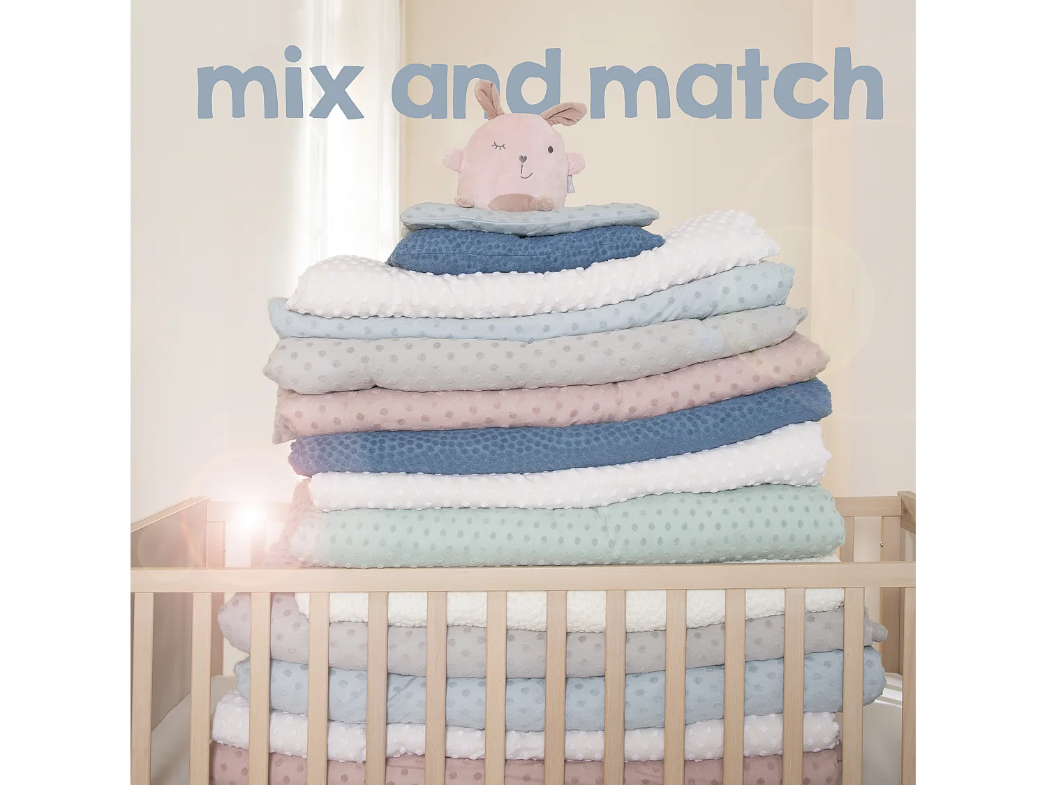 Drap-housse en coton biologique Frosty Almond pour matelas bébé