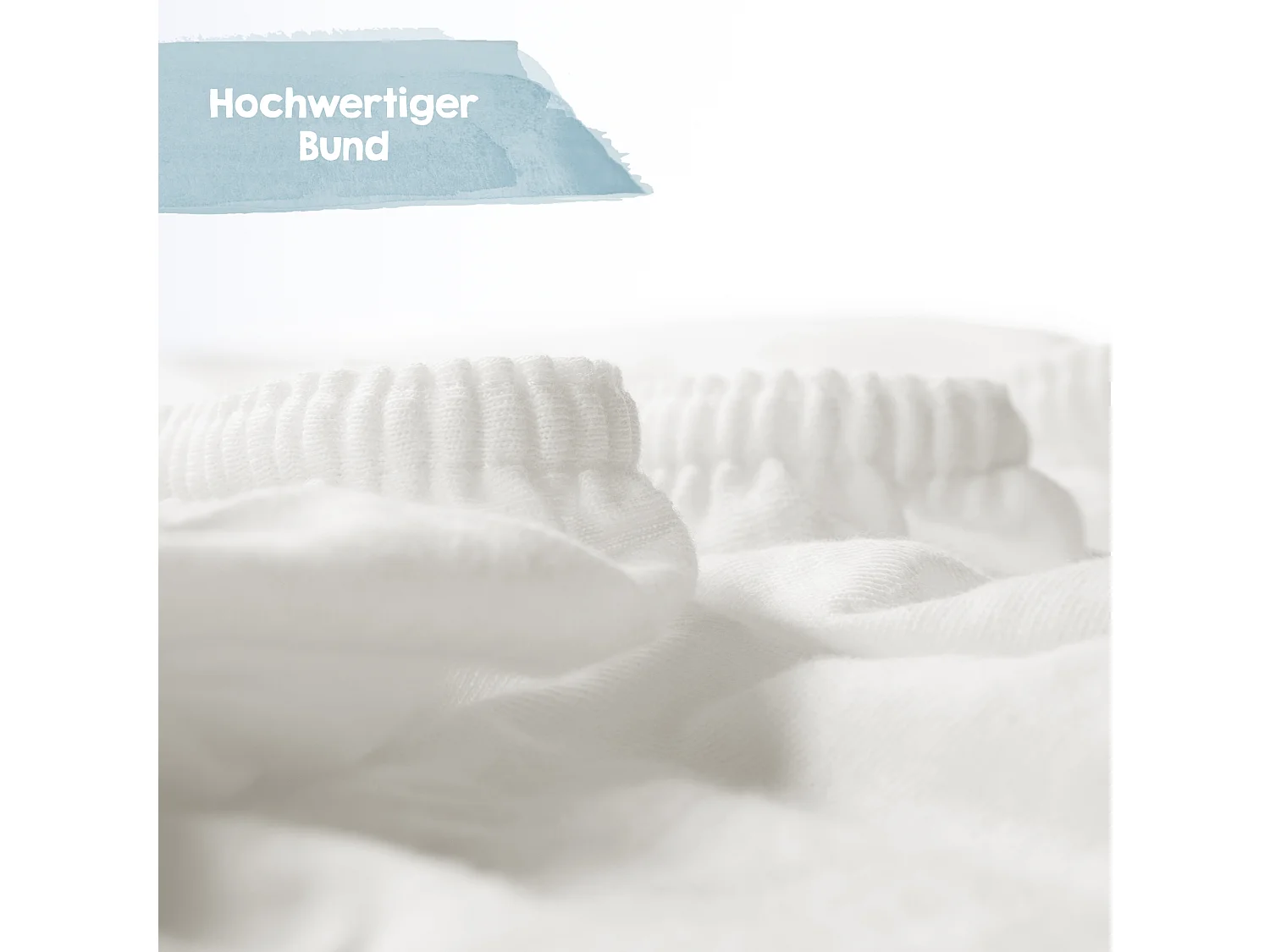 Drap-housse blanc en jersey pour matelas bébé 40x90/45x90 cm
