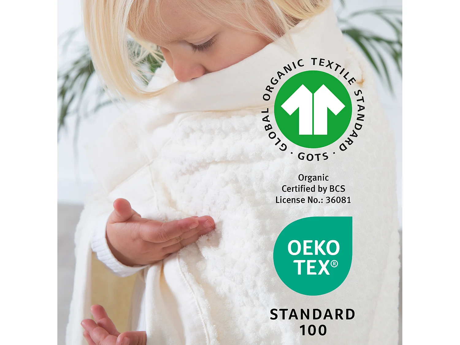 Babydecke Seashells Cremefarben