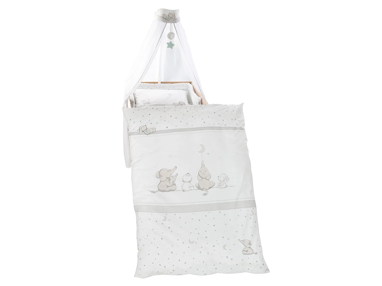 Ensemble de Literie pour Bébé Roba Sternenzauber 4 Pièces - Doux et Sûr pour la Peau Délicate du Bébé