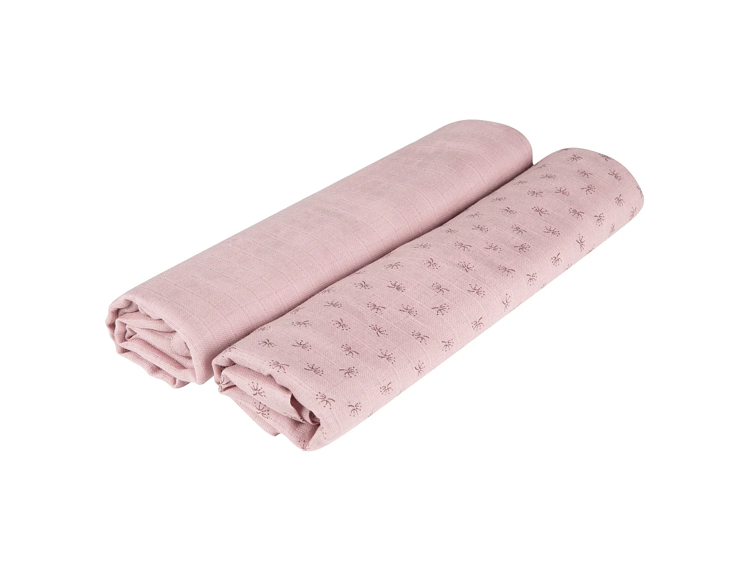 Ensemble de 2 pièces bio roba Puck et linge d'allaitement 'Lil Planet' en rose/mauve - Coton biologique, Absorbant
