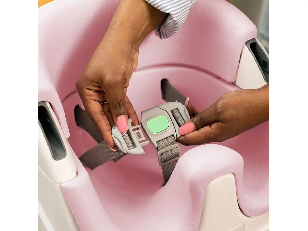INGENUITY Siège d'appoint bébé 2-en-1 portable avec plateau amovible, Pivoine Rose