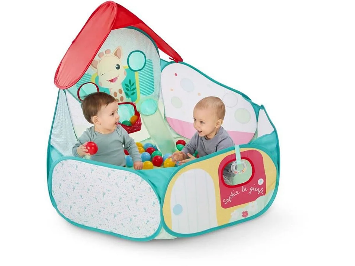 Sophie la Girafe Pop-Up Ballenbak, Opvouwbaar, Interactief, Blauw, 6+ Maanden