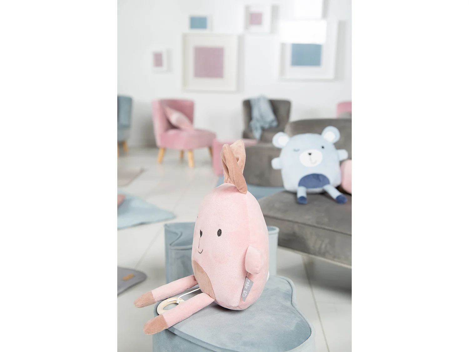 Pouf pour enfants en forme de cœur Roba Lil Sofa Mauve 24cm