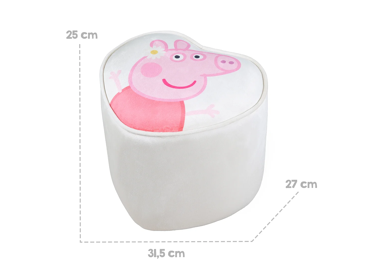 Kinderkrukje in de vorm van een hart Peppa Pig - Comfortabel en veilig voor speeltijd