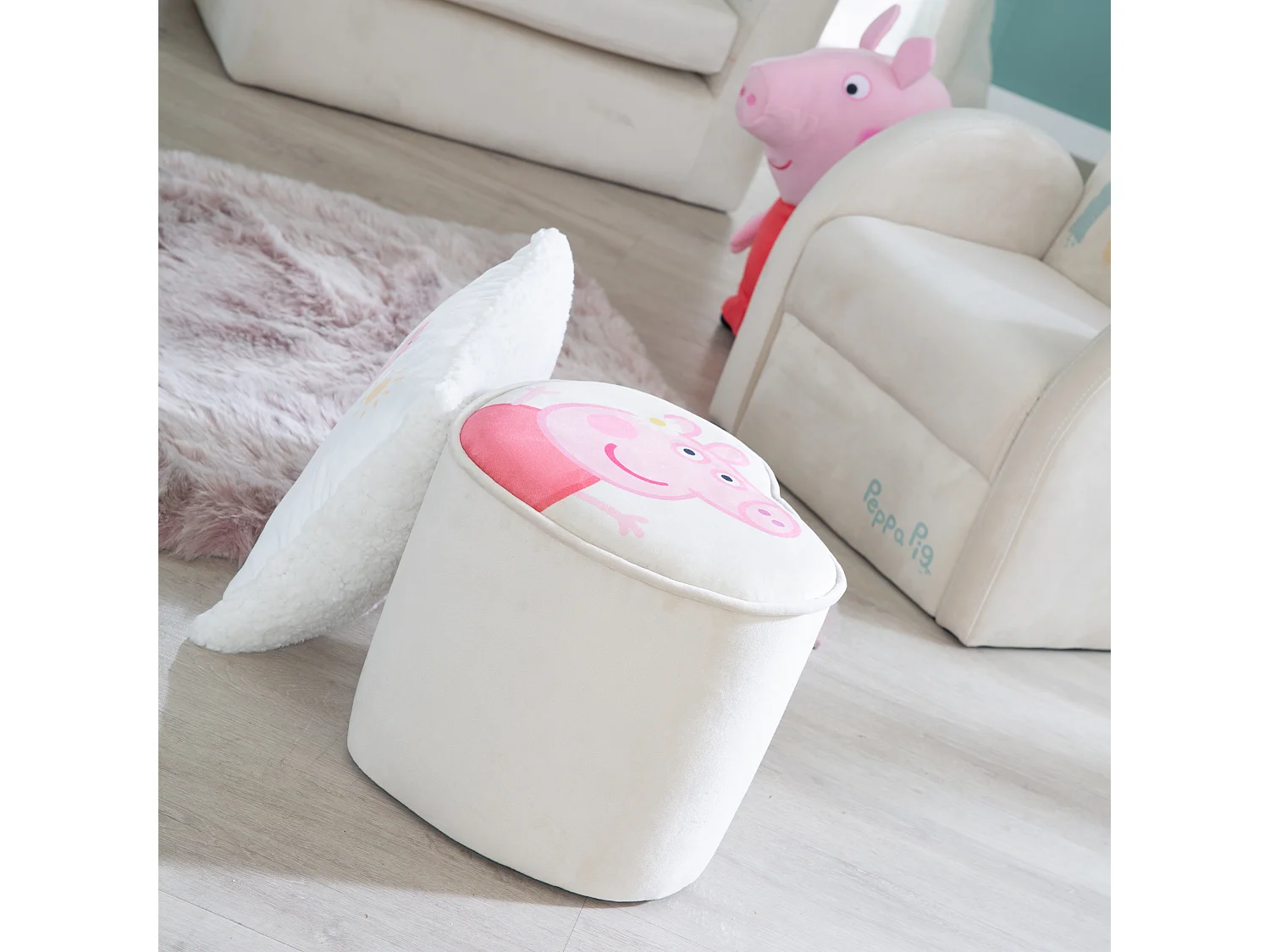 Kinderkrukje in de vorm van een hart Peppa Pig - Comfortabel en veilig voor speeltijd