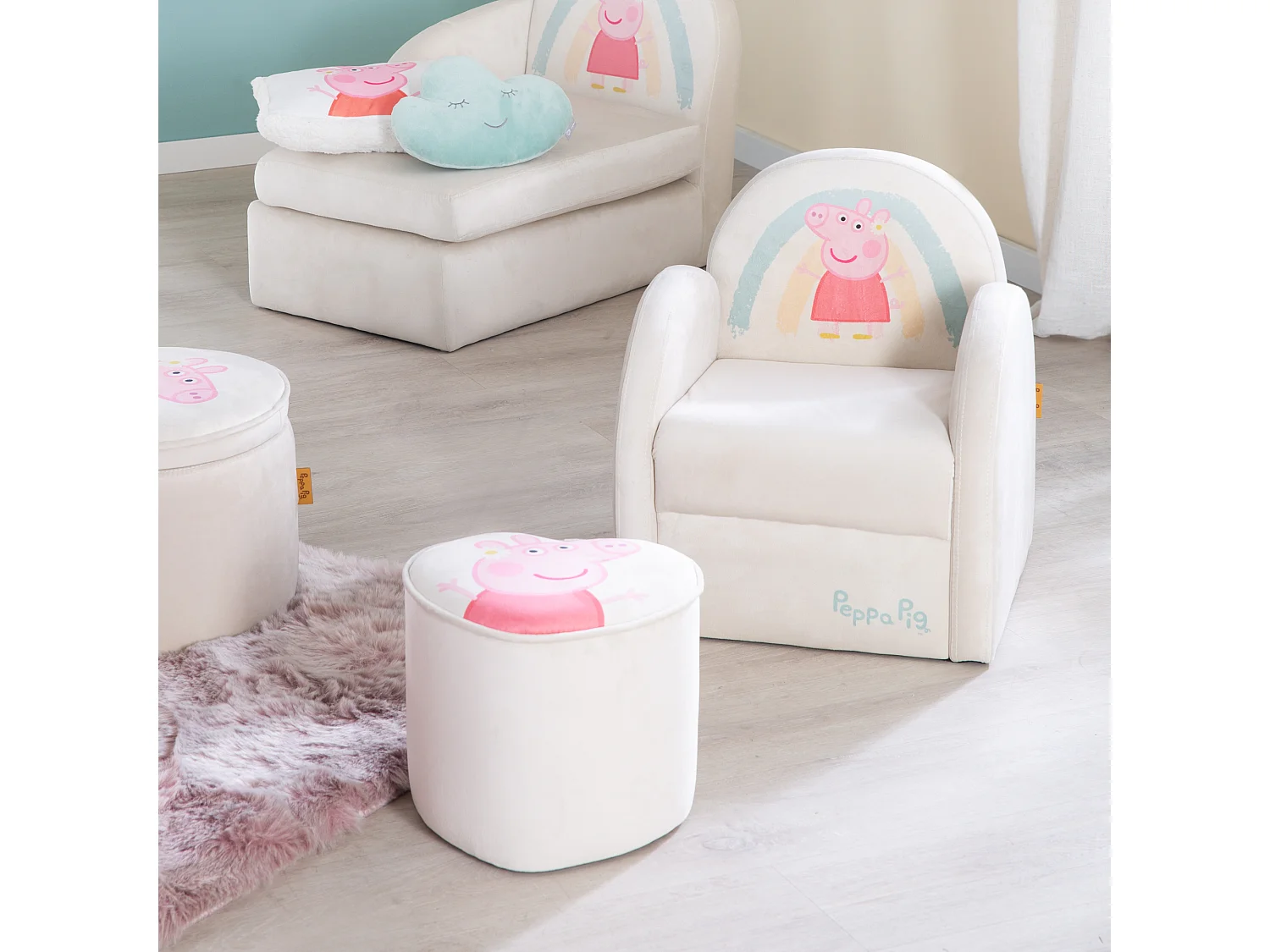Kinderkrukje in de vorm van een hart Peppa Pig - Comfortabel en veilig voor speeltijd