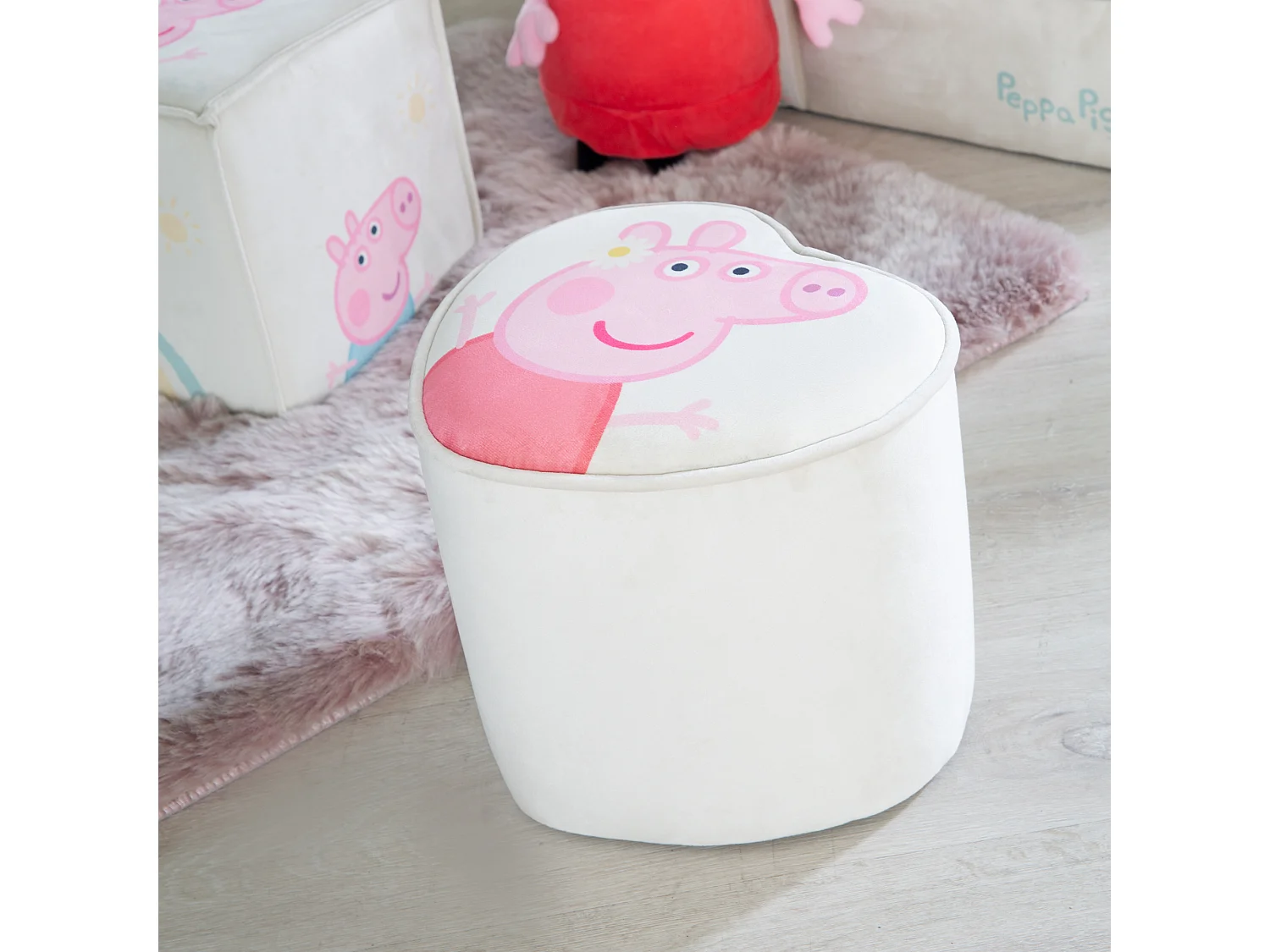 Kinderkrukje in de vorm van een hart Peppa Pig - Comfortabel en veilig voor speeltijd