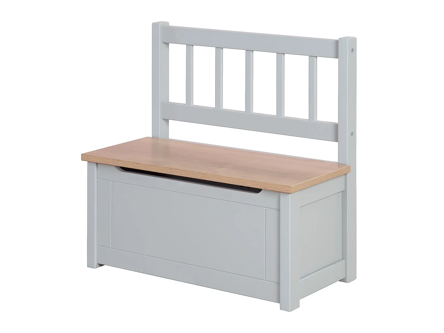 Roba Kindertruhenbank 'Woody' Baúl de Juguete de Madera en Taupe con Almacenamiento para Niños 18M+