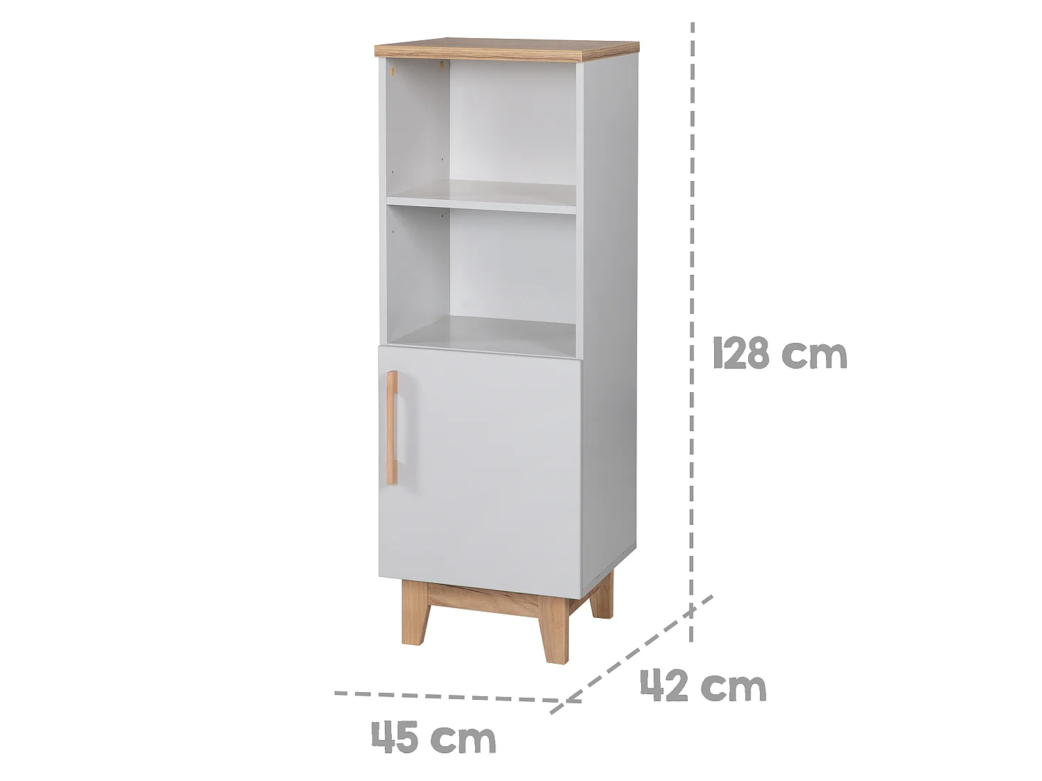 Étagère Roba Caro avec Porte à Fermeture Douce et Design Flottant - Finition Goldeiche