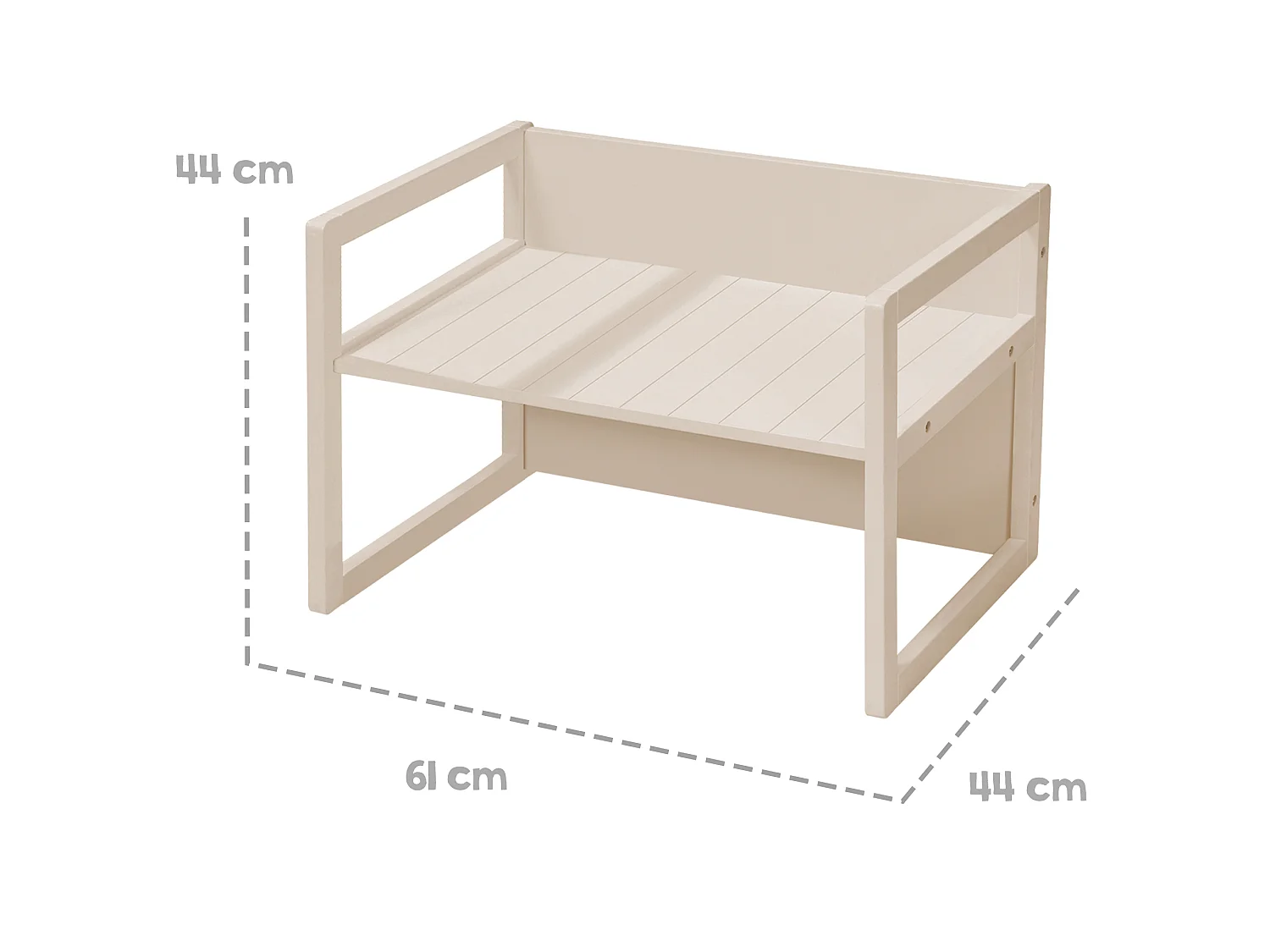 Sitzbank Landhaus Beige für Babys und Kinder