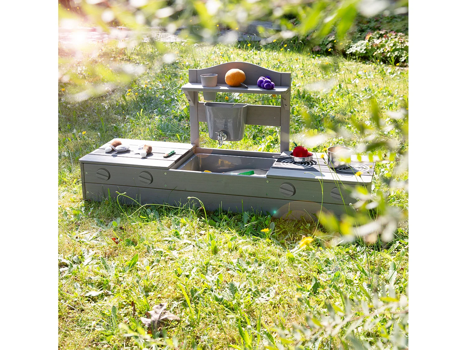 2in1 FSC® Balkonsandkasten & Matschküche