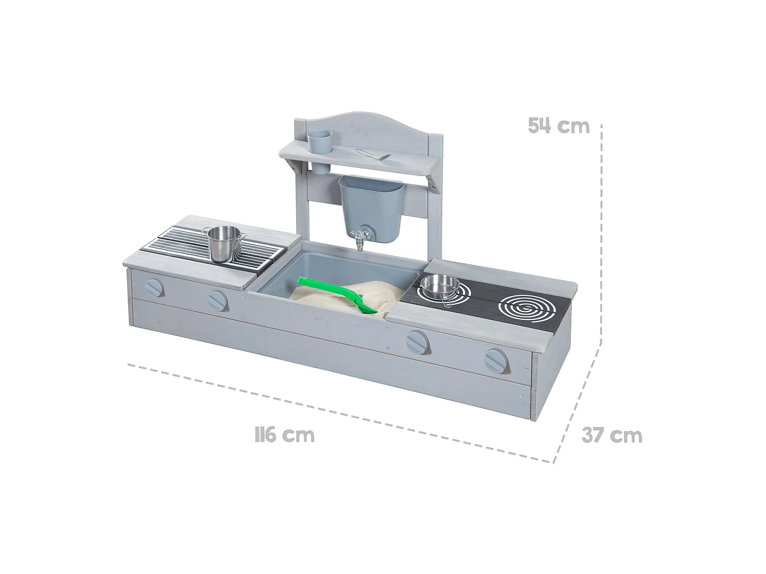 2in1 FSC® Balkonsandkasten & Matschküche