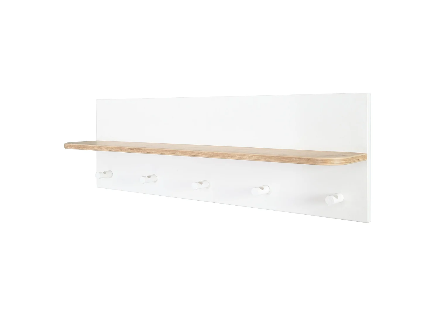 Roba Ava Perchero de Pared con Estante 90cm Roble Artesanal - Ideal para Habitación de Bebé o Niños