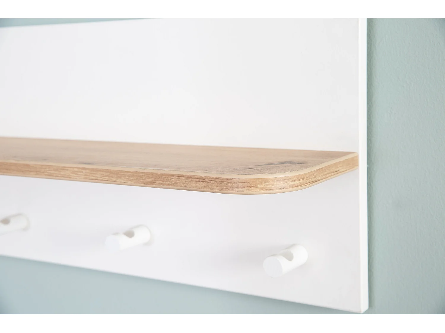 Roba Ava Perchero de Pared con Estante 90cm Roble Artesanal - Ideal para Habitación de Bebé o Niños
