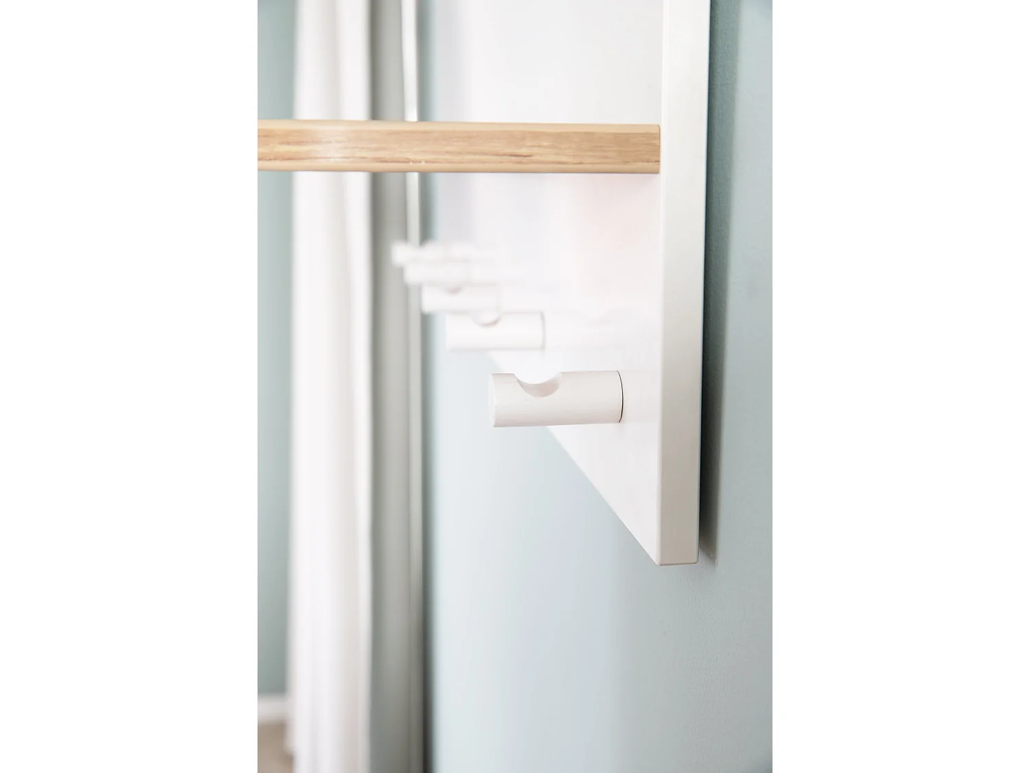 Roba Ava Perchero de Pared con Estante 90cm Roble Artesanal - Ideal para Habitación de Bebé o Niños