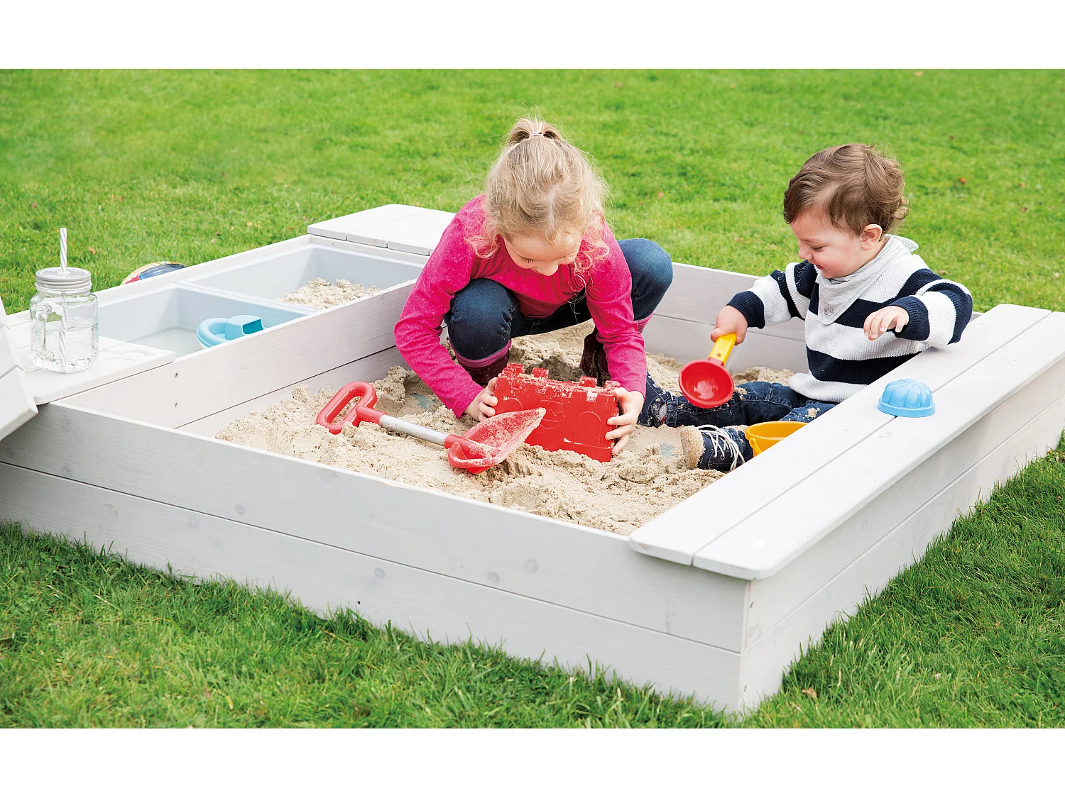Sandkasten Outdoor + mit Spielwannen