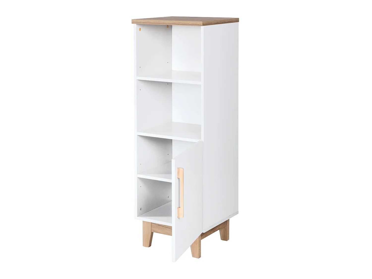 Roba Standregal 'Finn' avec Porte à Fermeture Douce et Design Flottant - Finition Chêne Doré