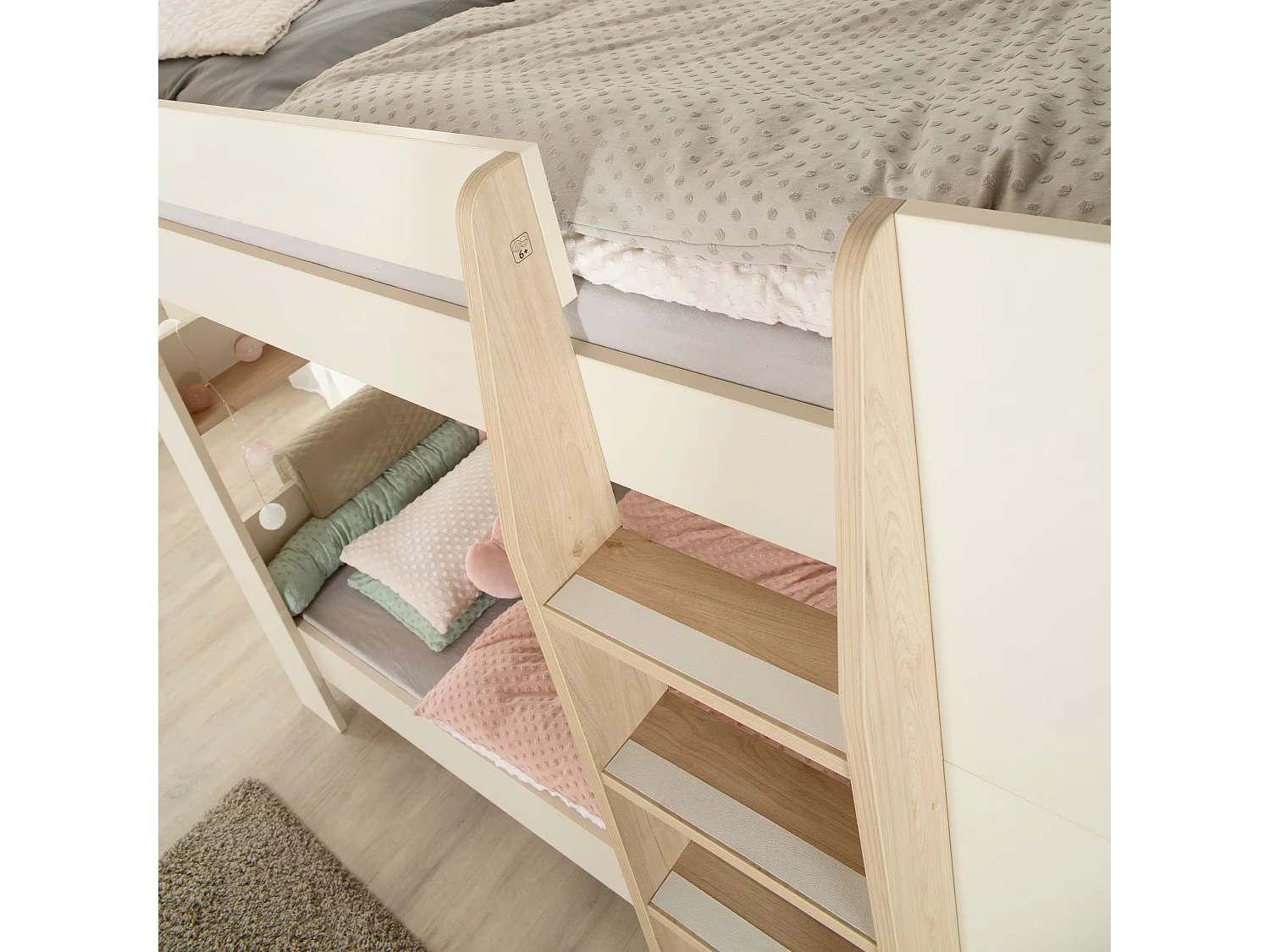 Ensemble de lits superposés Flexi Grow "Double" en cachemire pour frères et sœurs ou petites chambres