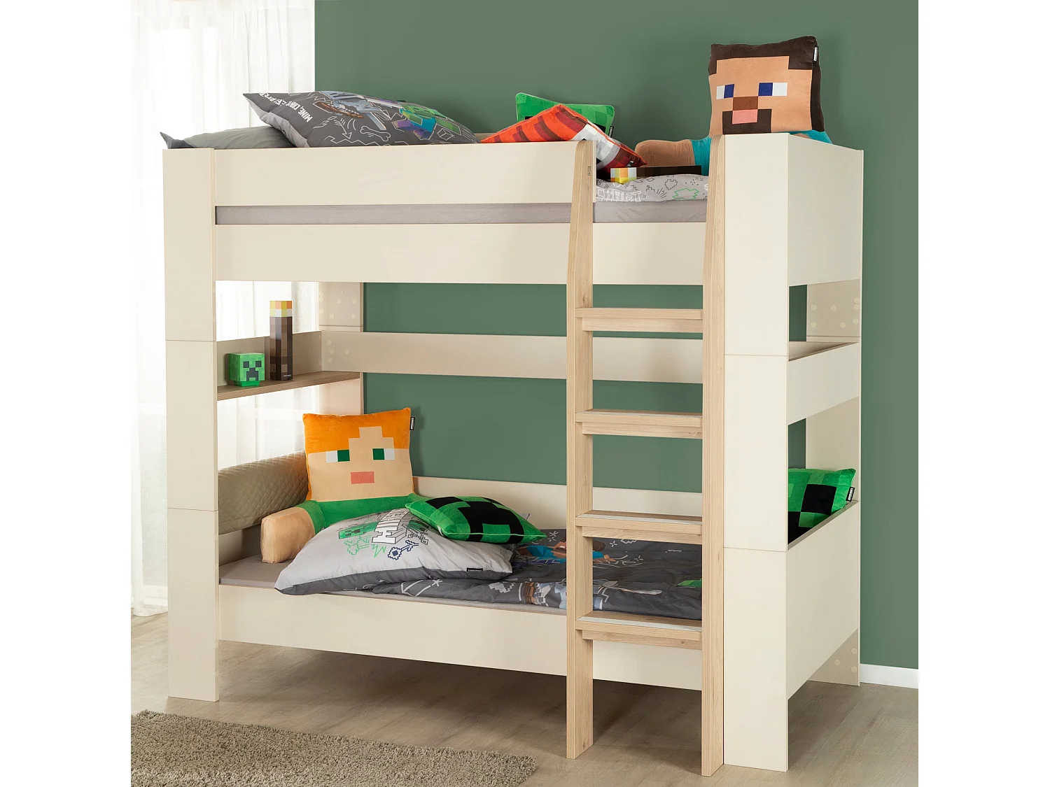 Ensemble de lits superposés Flexi Grow "Double" en cachemire pour frères et sœurs ou petites chambres