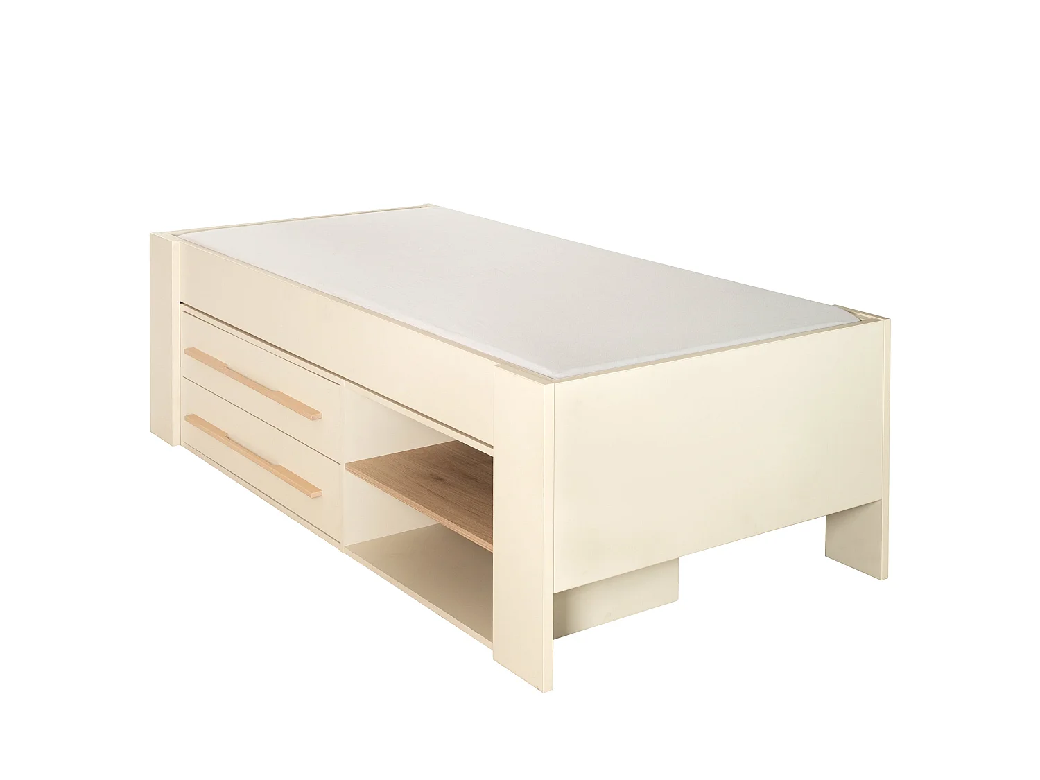 Lit enfant Flexi Grow "Captain" avec rangement de couleur Cashmere - Lit durable et élégant pour enfants