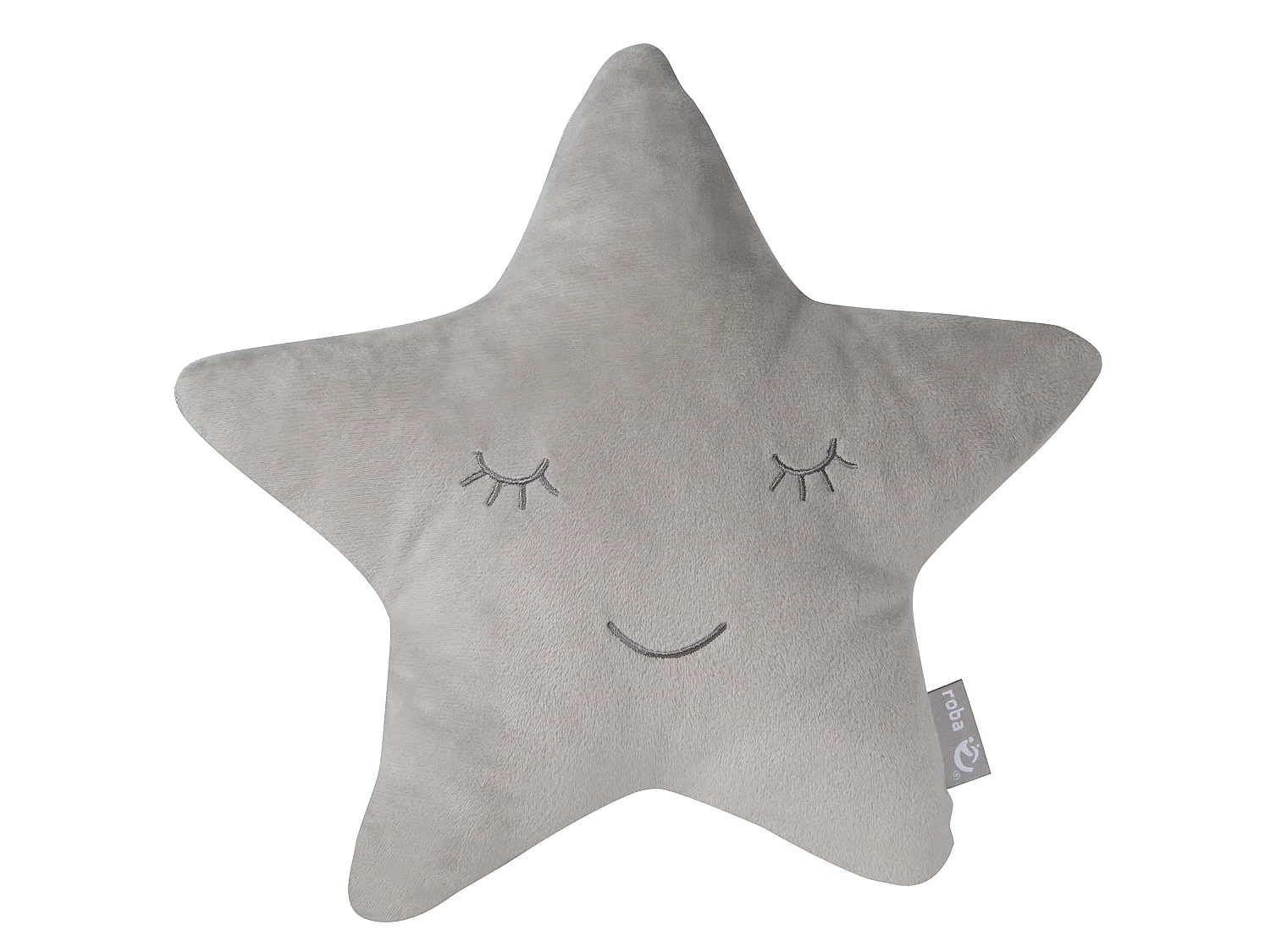 Ensemble Roba Lil Sofa - Chaise pour enfants, tabouret et ensemble coussin en forme d'étoile, gris argenté