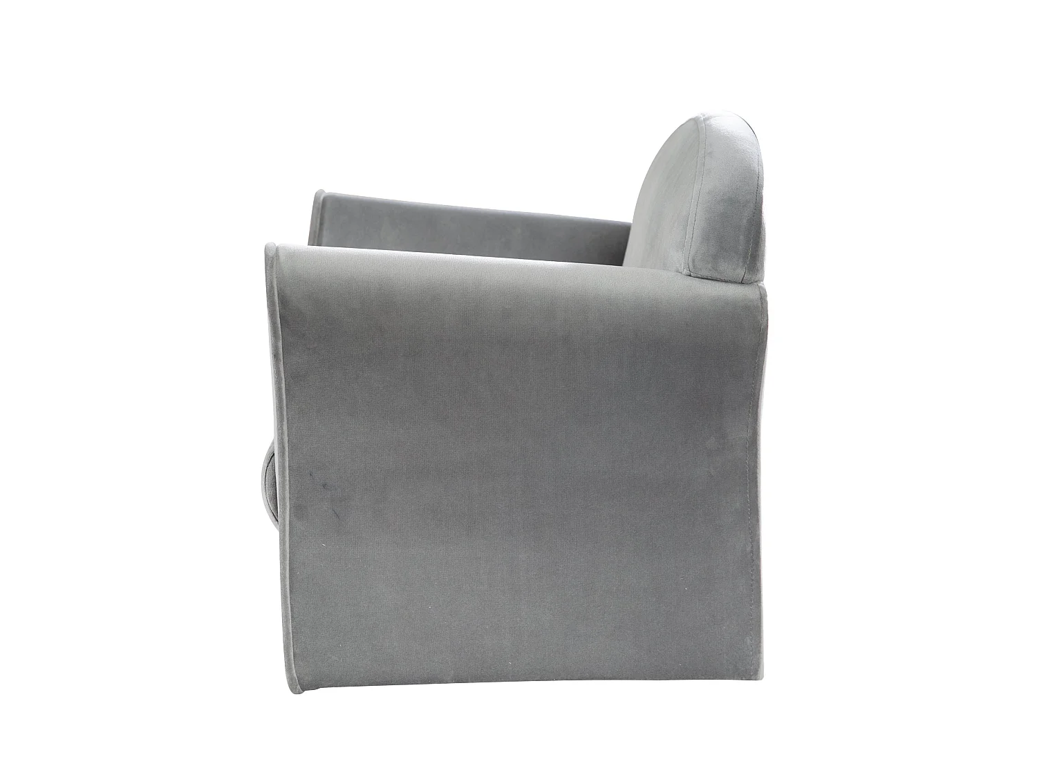 Poltrona per Bambini Roba con Braccioli Grigio Argento - Serie Lil Sofa