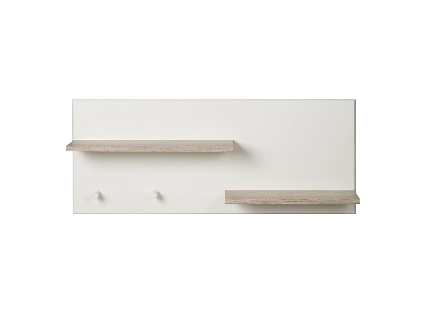 Estantería de Pared Roba Felicia con 2 Estantes y 2 Ganchos Luna Elm Blanco 38x94x16.5 cm