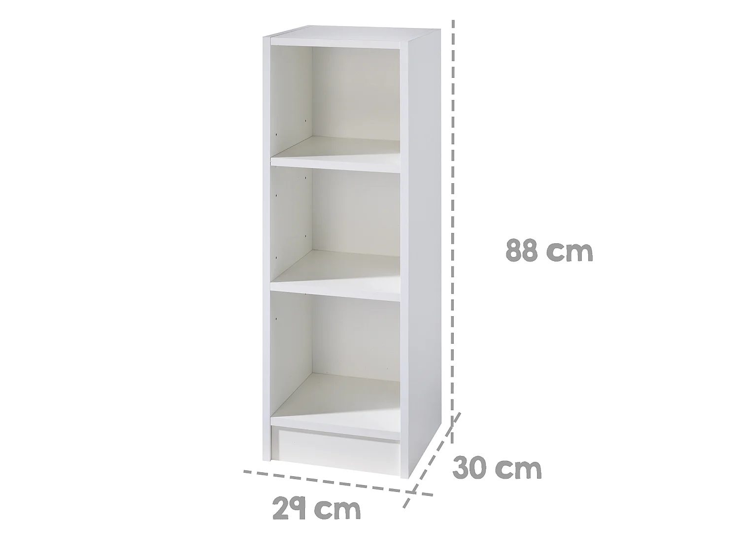 Estantería lateral para habitación de bebé Roba Maren con 3 estantes - Blanco