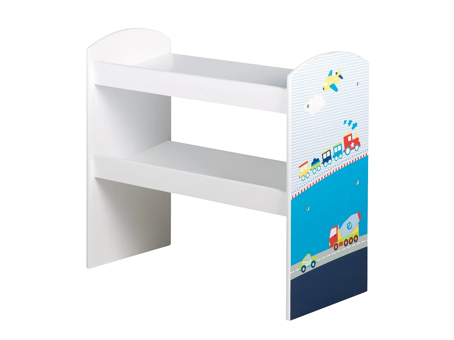 Estantería de juguete Roba Race Car con 5 cajas de tela para la organización de la habitación de los niños