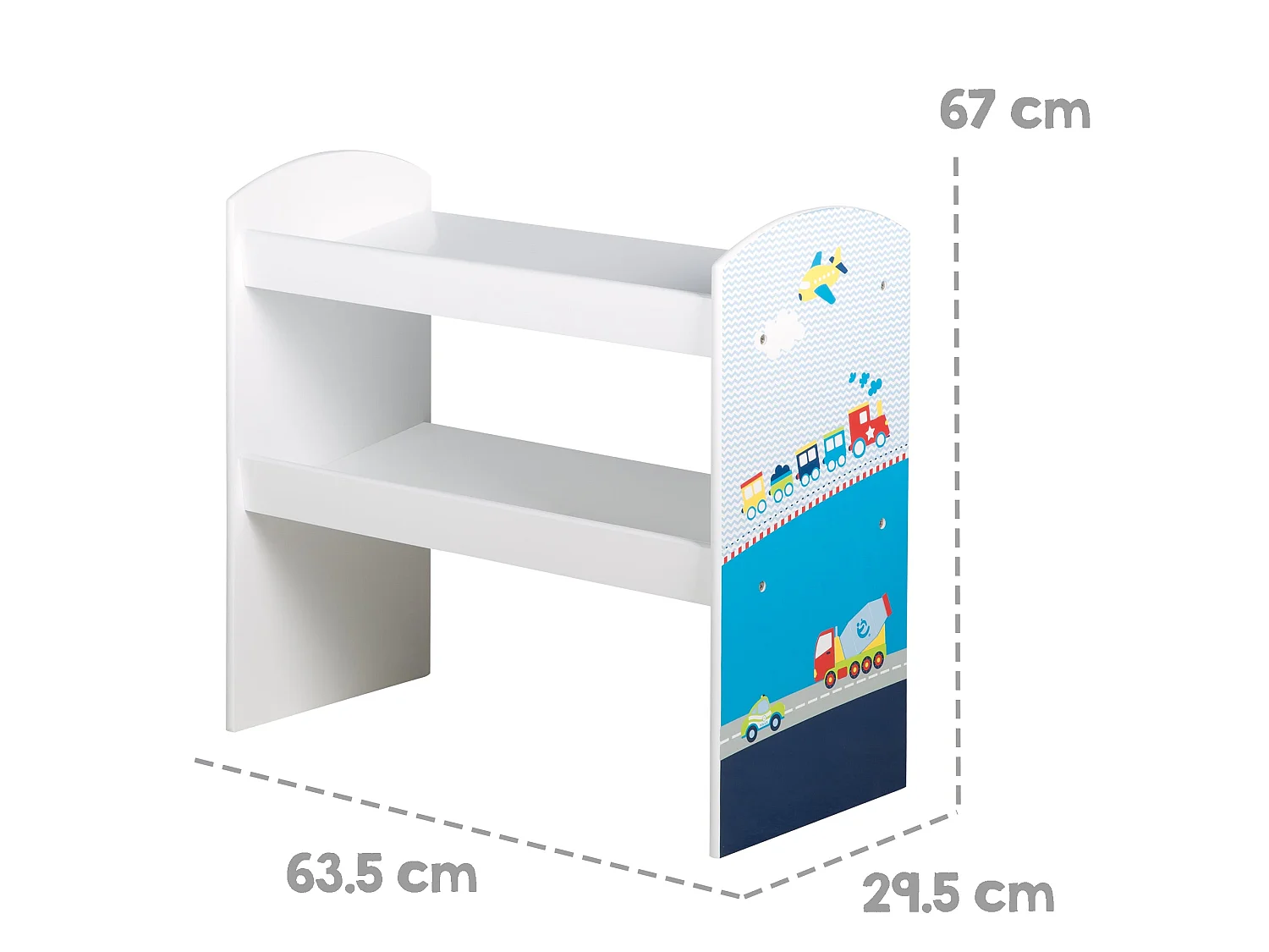 Estantería de juguete Roba Race Car con 5 cajas de tela para la organización de la habitación de los niños