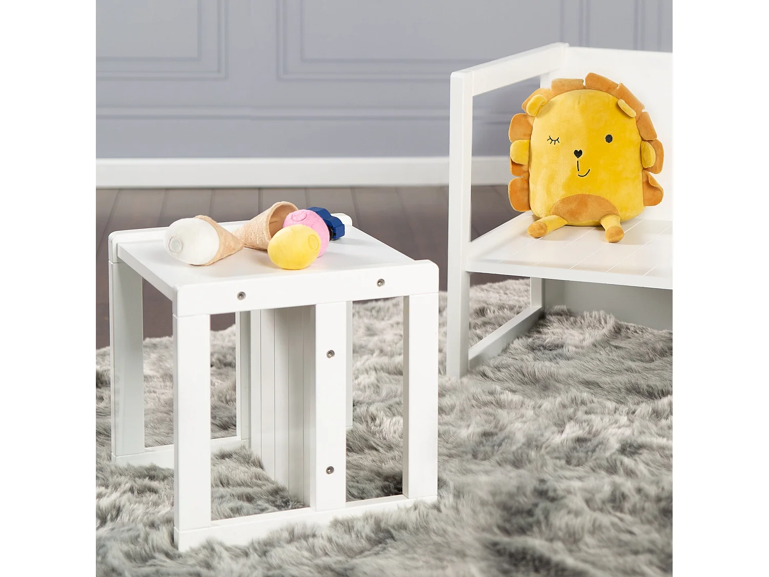 Tabouret Réglable pour Enfants Roba 3-en-1 en Blanc Cassé - 3 Positions de Hauteur