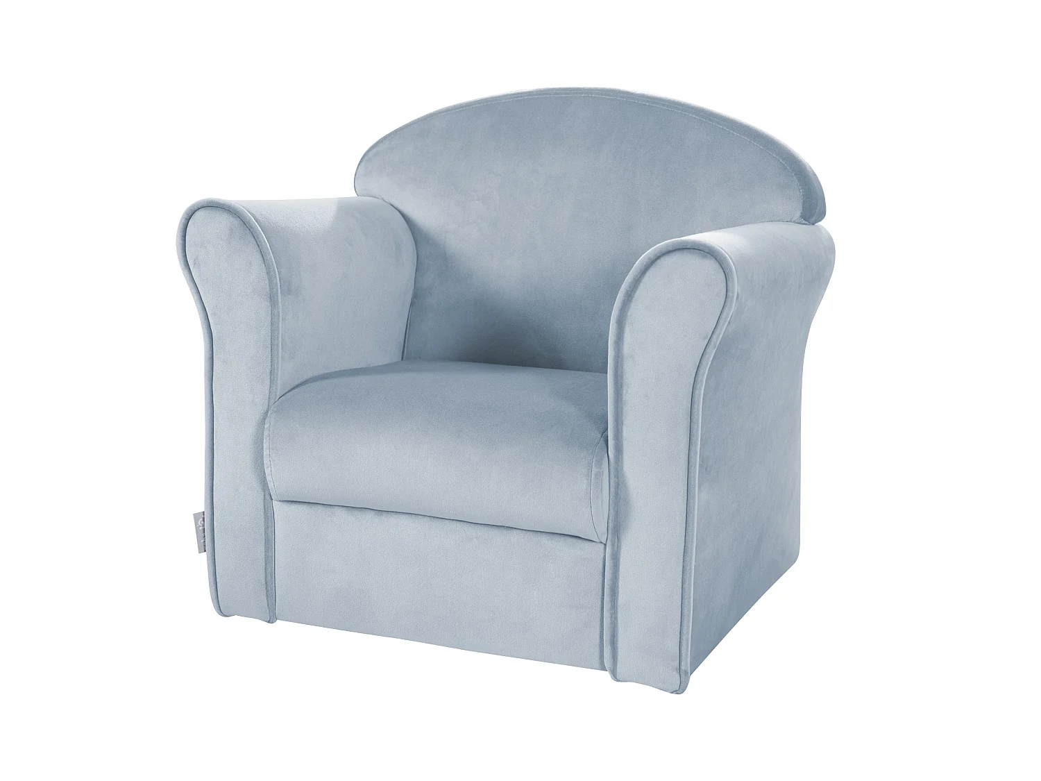 Fauteuil enfant roba avec accoudoirs en bleu ciel - Série Lil Sofa
