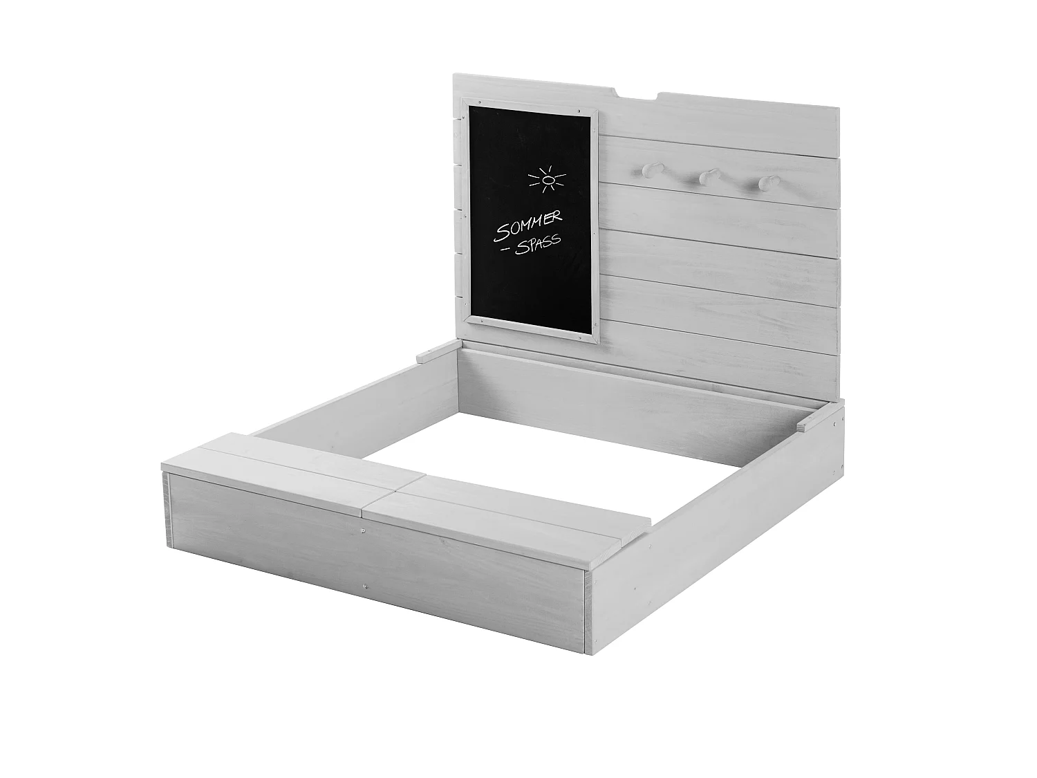 Sandkasten mit klappbarem Deckel