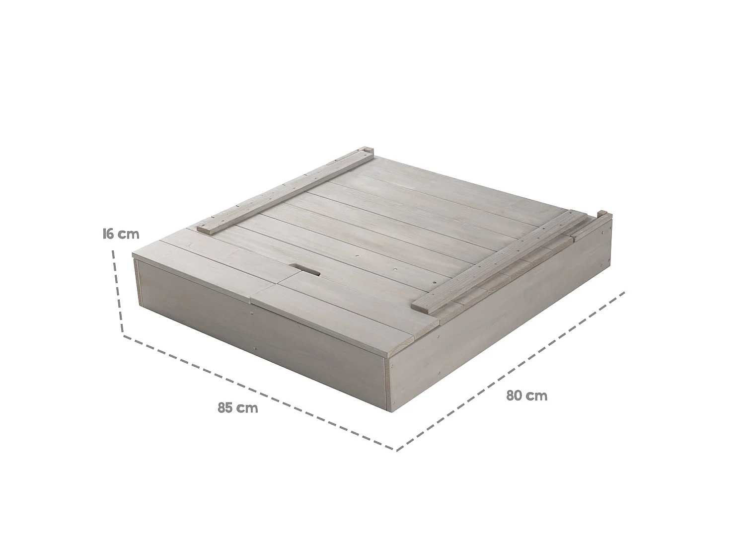 Sandkasten mit klappbarem Deckel