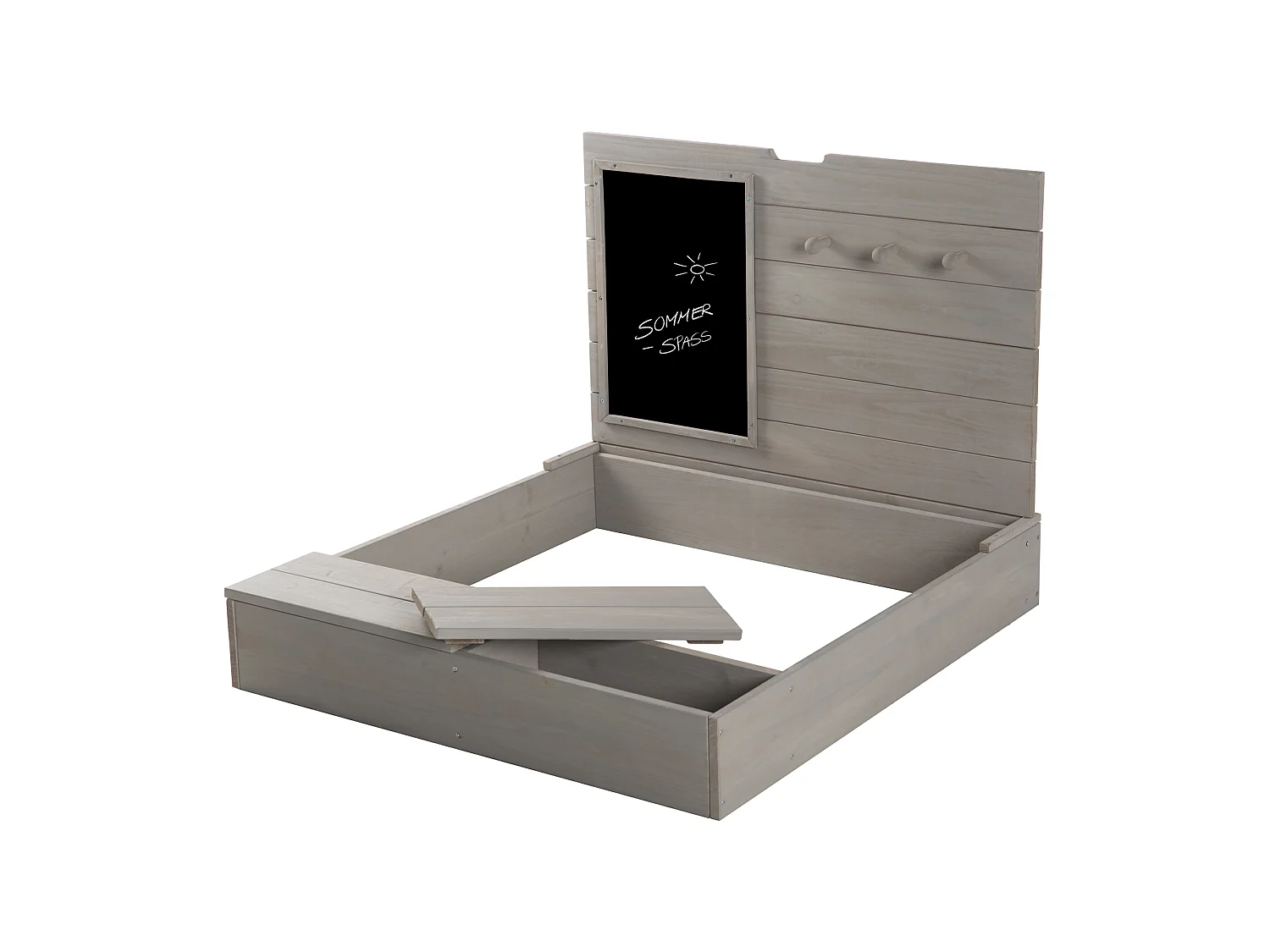 Sandkasten mit klappbarem Deckel