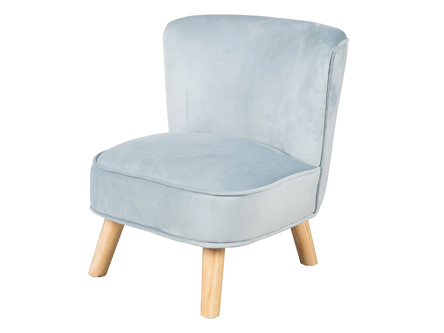 Roba Kindersessel Lil Sofa en Sky/Hellblau con patas de madera - Asiento cómodo para niños a partir de 18 meses