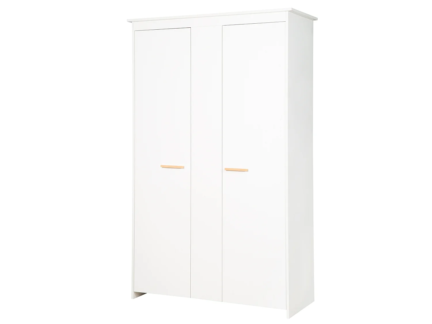 Armario Infantil Blanco Moderno de 2 Puertas Anton con Puertas de Cierre Suave y 5 Estantes