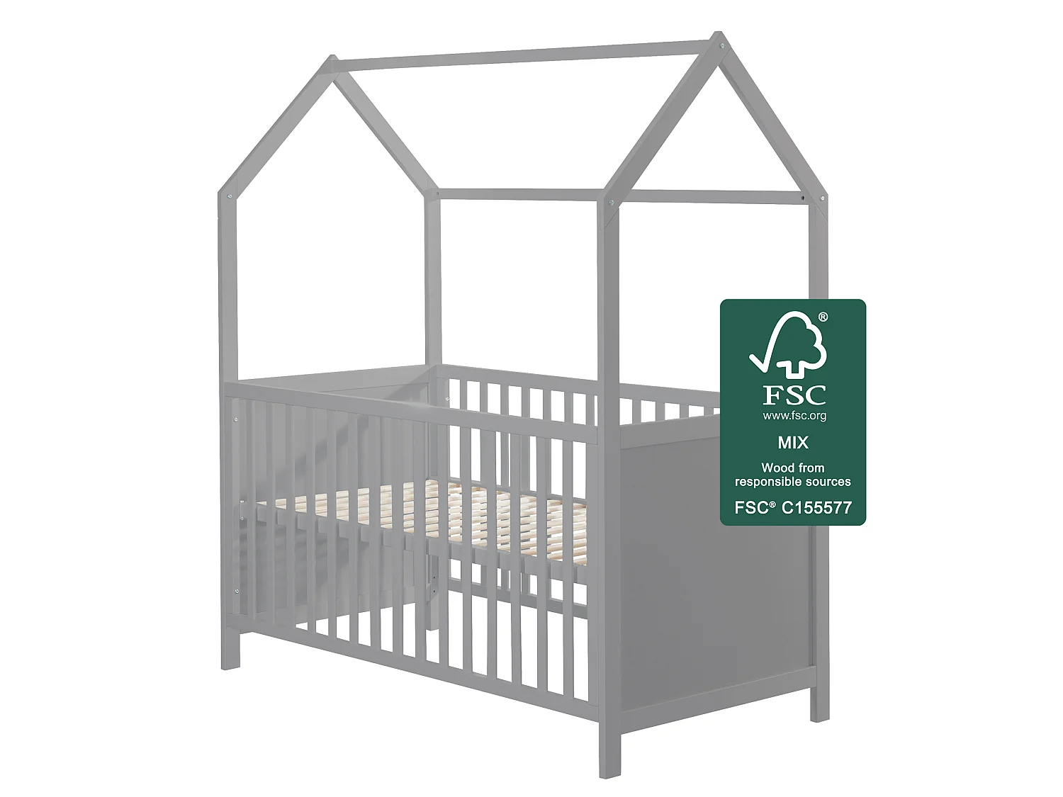 Hausbett taupe 70 x 140 cm