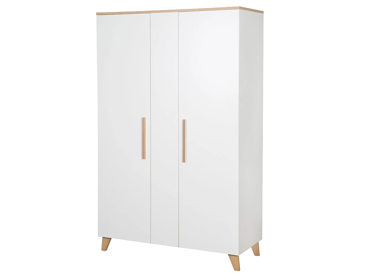 Armadio Moderno Bianco per Bambini e Neonati Leon con Porte Soft-Close e Ampio Spazio di Stoccaggio