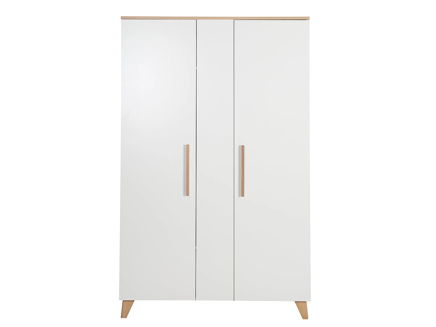 Armadio Moderno Bianco per Bambini e Neonati Leon con Porte Soft-Close e Ampio Spazio di Stoccaggio
